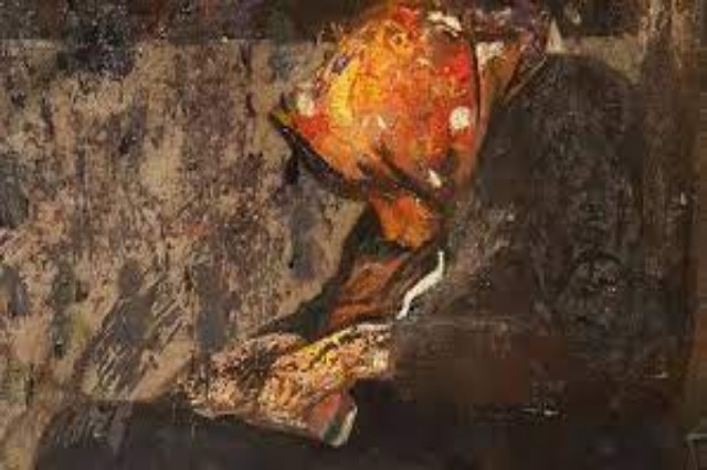 Painter Gazmend Leka brings 20 paintings, with characters immersed in misery
