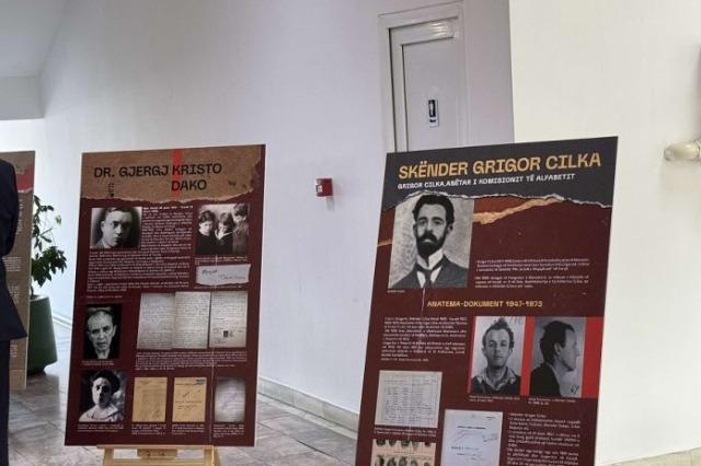 Exhibition on Communist Persecution of Albanian Alphabet Creators Opens in Prishtina