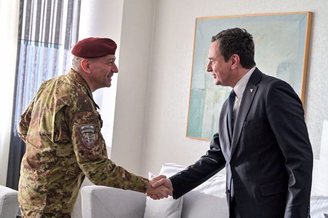 Kosovo Prime Minister Albin Kurti Meets KFOR Commander Ahead of NATO Secretary General’s Visit