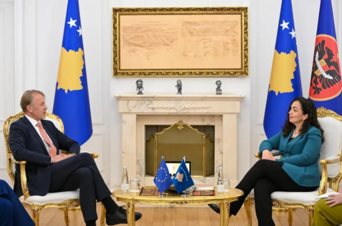 Political Situation in Kosovo: President Osmani Meets with Head of EU Office Aivo Orav