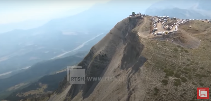 Many people attend the pilgrimage on Mount Tomor in Berat