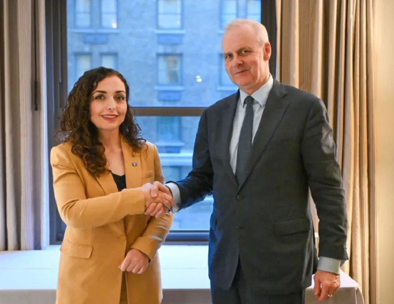 Kosovo’s President Osmani Meets NATO Official in New York