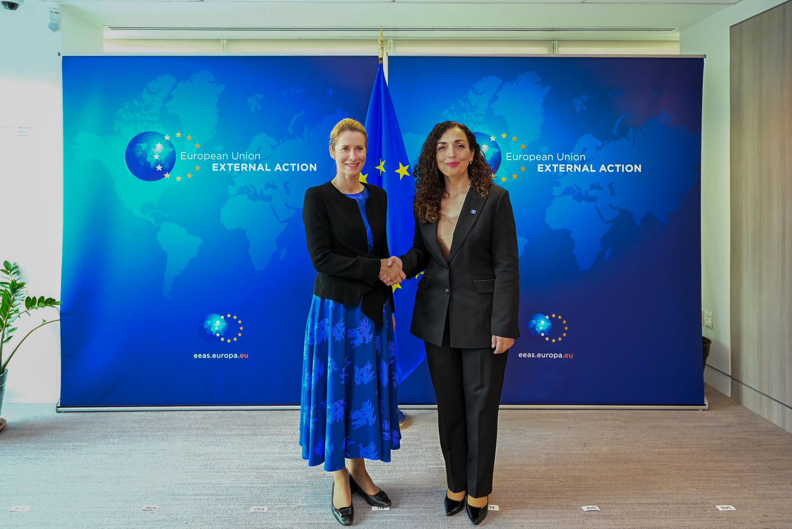 President Osmani Meets EU’s Kallas in New York, Calls for Removal of Sanctions on Kosovo