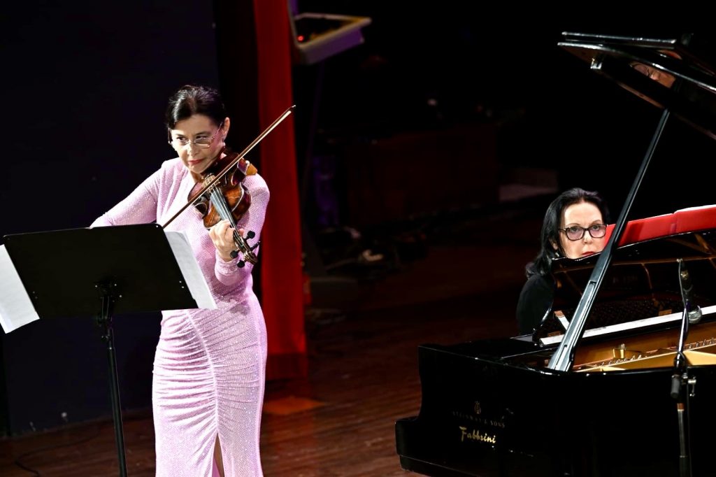 Ina Kosturi and Maniola Camuset Trebicka at the International Festival “Violinistic Greetings”