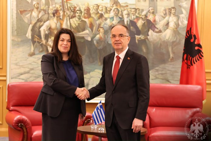 Begaj Receives Credentials of Greece’s New Ambassador