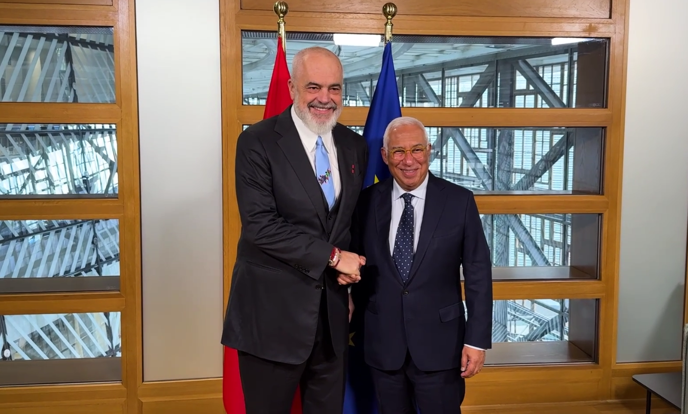 Brussels – PM Rama meets European Council President Antonio Costa