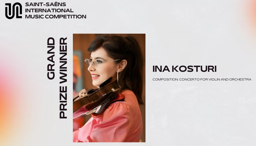 Ina Kosturi Wins Grand Prize at Saint-Saëns International Music Competition in England