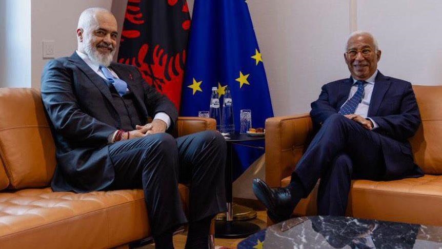 Rama Meets European Council President António Costa in Brussels