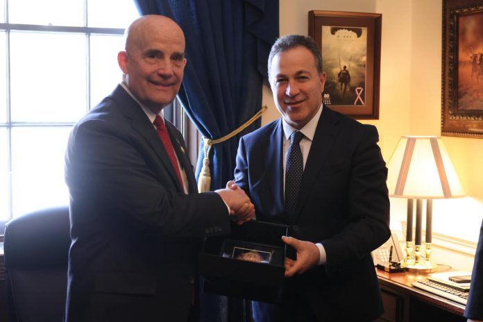 Peleshi meets U.S. Congressman Keith Self in Washington