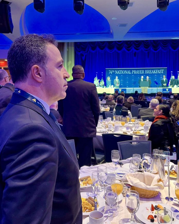 Peleshi attends the 74th National Prayer Breakfast in the United States