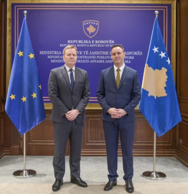 Deputy Prime Minister Konjufca meets EU envoy Peter Sorensen on Kosovo–Serbia dialogue