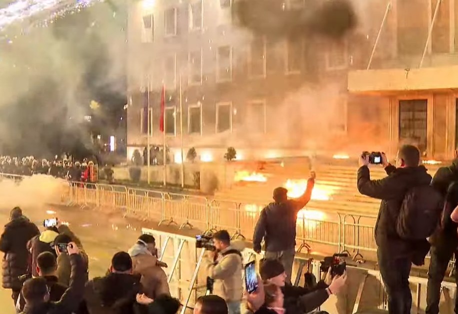 Opposition holds national protest; Molotov cocktails thrown at Prime Minister’s office, police, and parliament