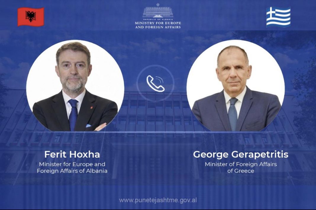 Hoxha holds call with Greek counterpart. They advance good neighbourly relations