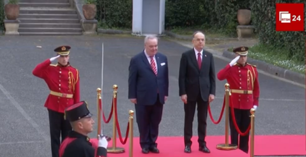 President Begaj hosts prince and grand master of the Sovereign Military Order of Malta, Dunlap