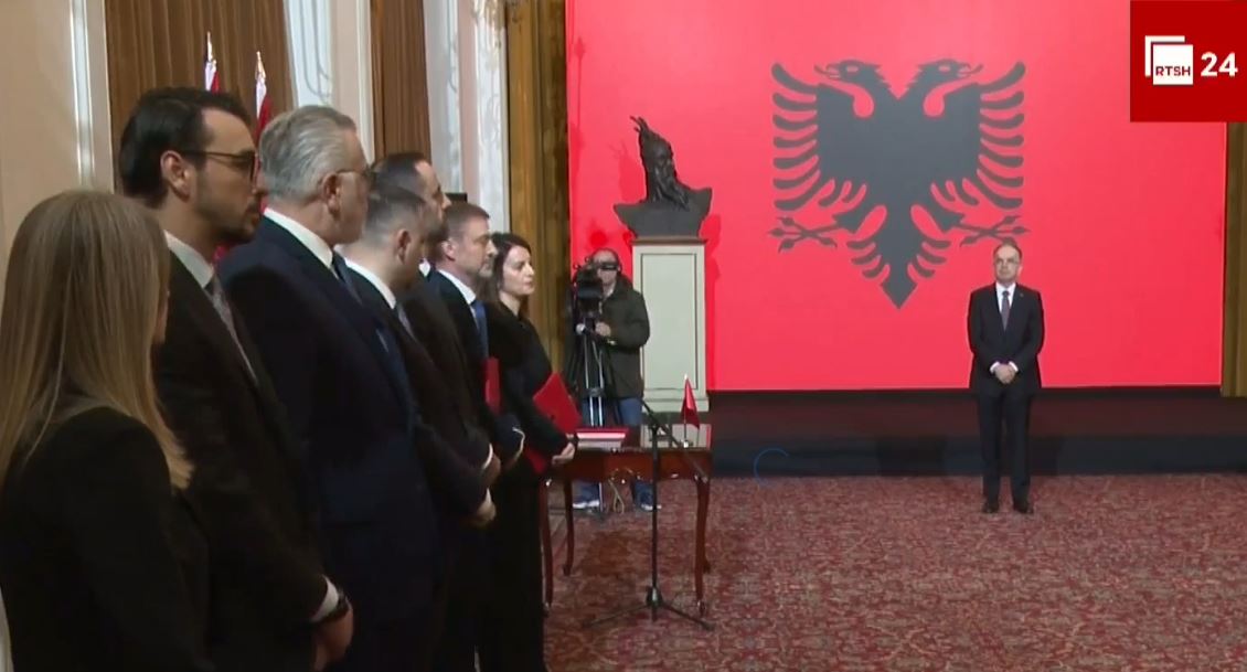 Seven new ministers sworn in before President Begaj