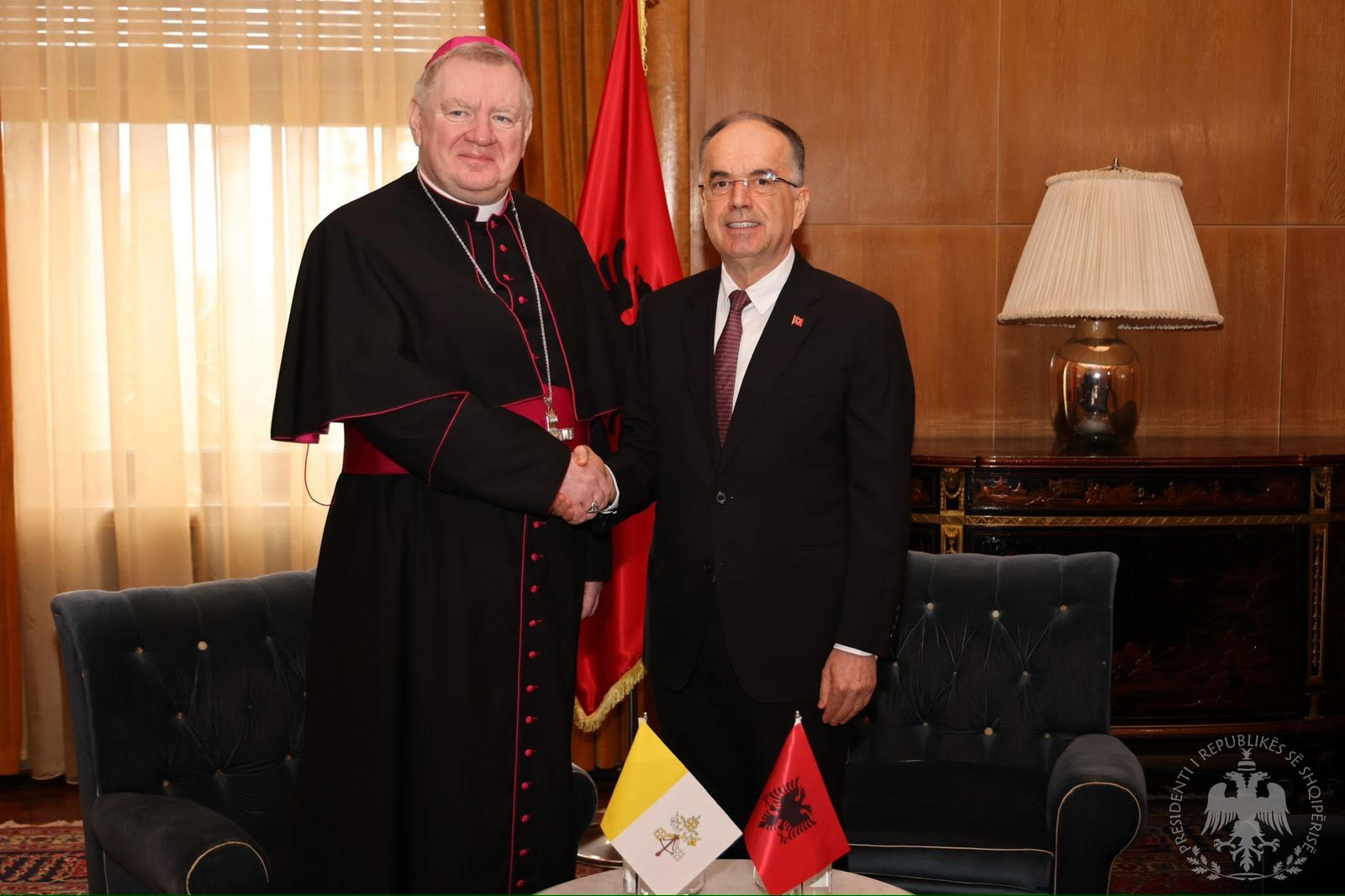 President Begaj receives credentials of new Apostolic Nuncio to Albania