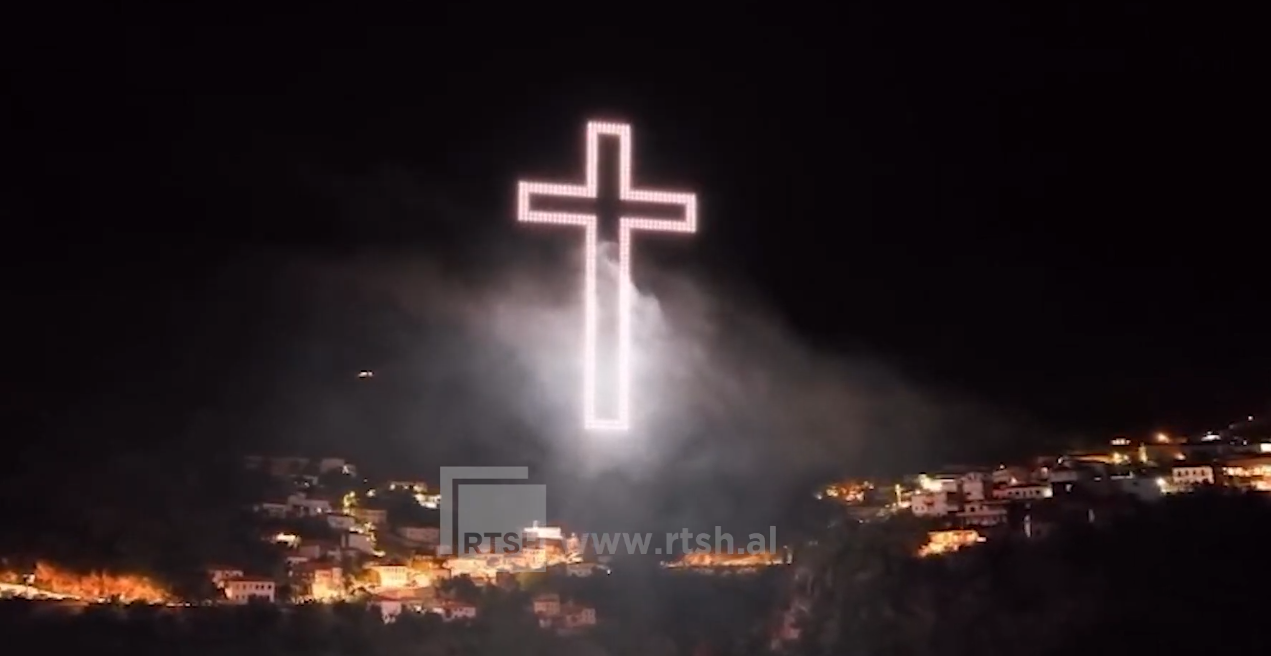 Easter celebration in Dhërmi features drone and fireworks display