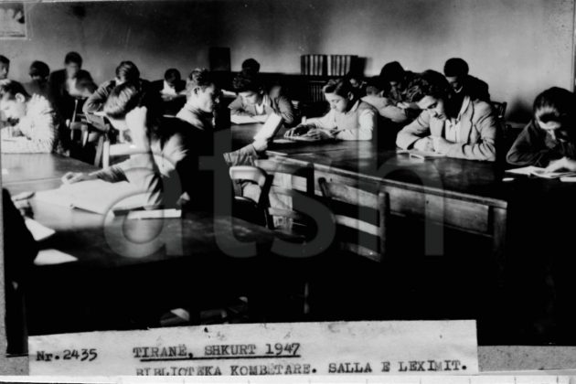 Archival Photo from 1947 Shows the Early Days of the National Library of Albania
