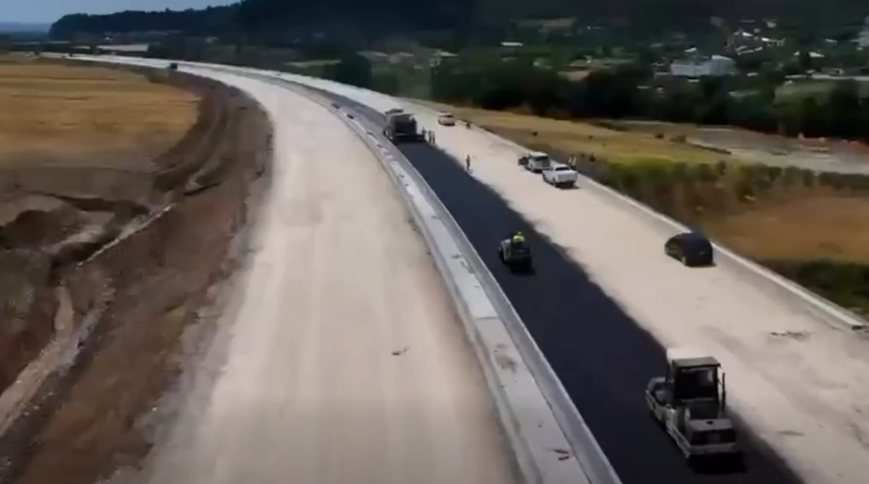 PM Rama shares footage from Elbasan–Rrogozhina road works, part of Pan-European Transport Corridor VIII