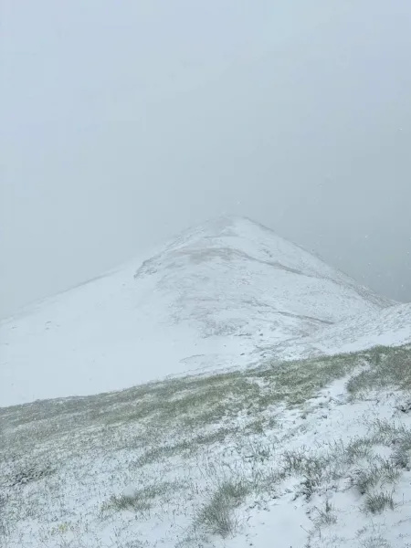 Summer Surprise: Snow Covers Gjeravica Peak in Kosovo