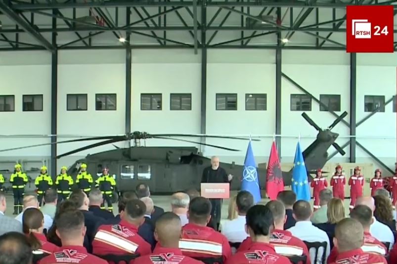 “A country is not protected by laws and walls, but by people and their hearts,” PM Rama tells firefighters in Farka, Tirana
