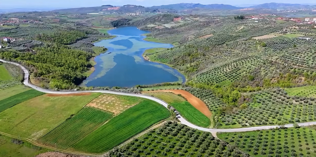 Lake Dega in Belsh, a scenic destination in Dumre, Elbasan municipality