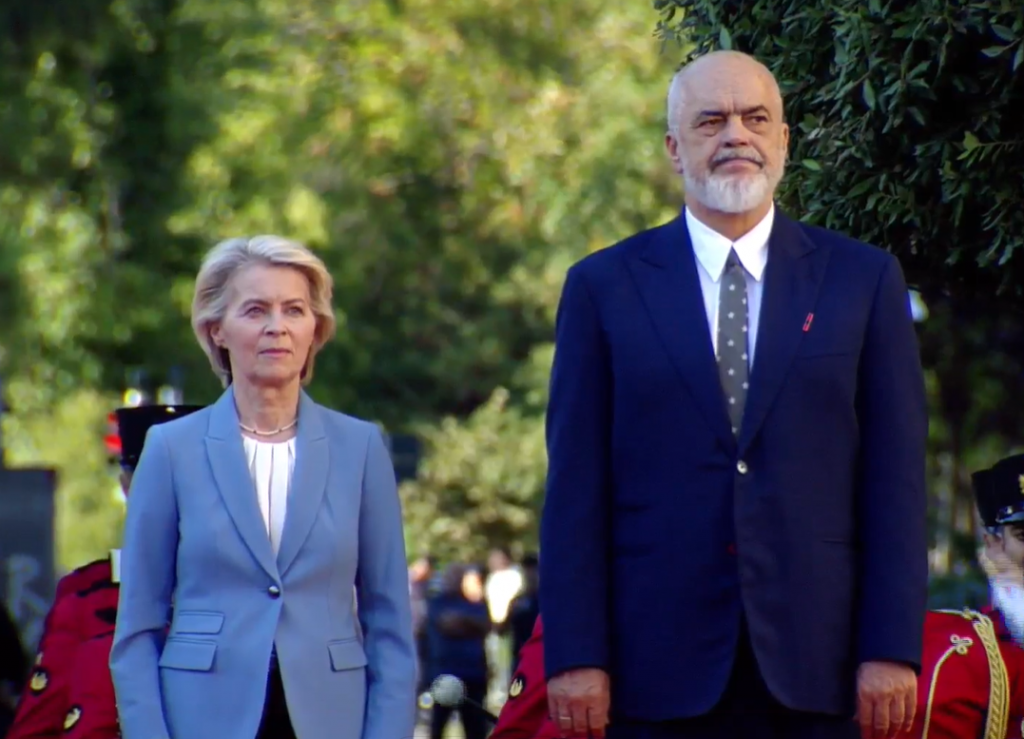 Rama Welcomes EC President von der Leyen with Official Ceremony