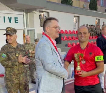 Albanian and British armed forces hold friendly football match