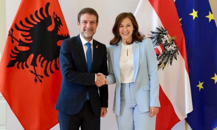 Hoxha meets Austrian counterpart: Albania’s EU progress praised