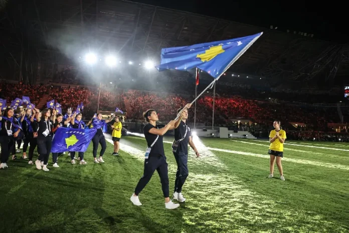 Kosovo receives the flag for the 2030 Mediterranean Games