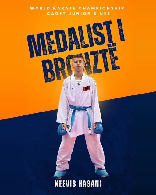 Neevis Hasani Wins Bronze at World Karate Championships in Poland