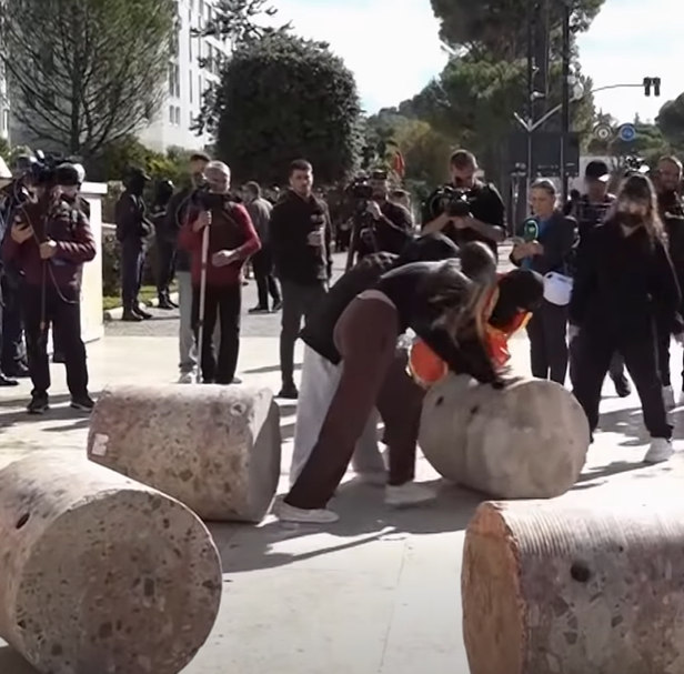 Rama Shares Footage of Stone Benches Removed from Dialogue Site: “The ‘Professors’ Came Again”