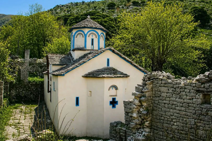Saint Quiricus and Julitta Monastery in Dropull, Gjirokastër Region, undergoes restoration