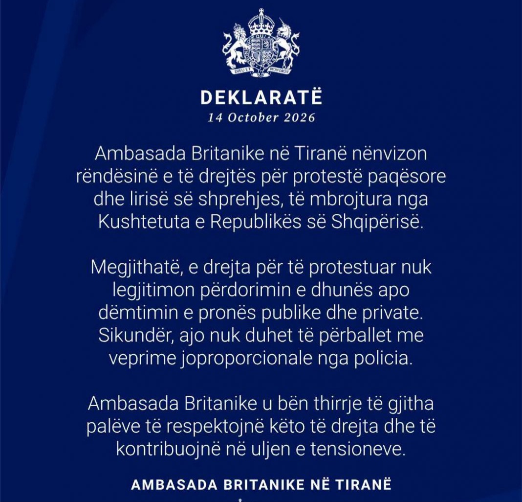 Ambassade britannique: Le droit de manifester ne légitime pas le recours à la violence