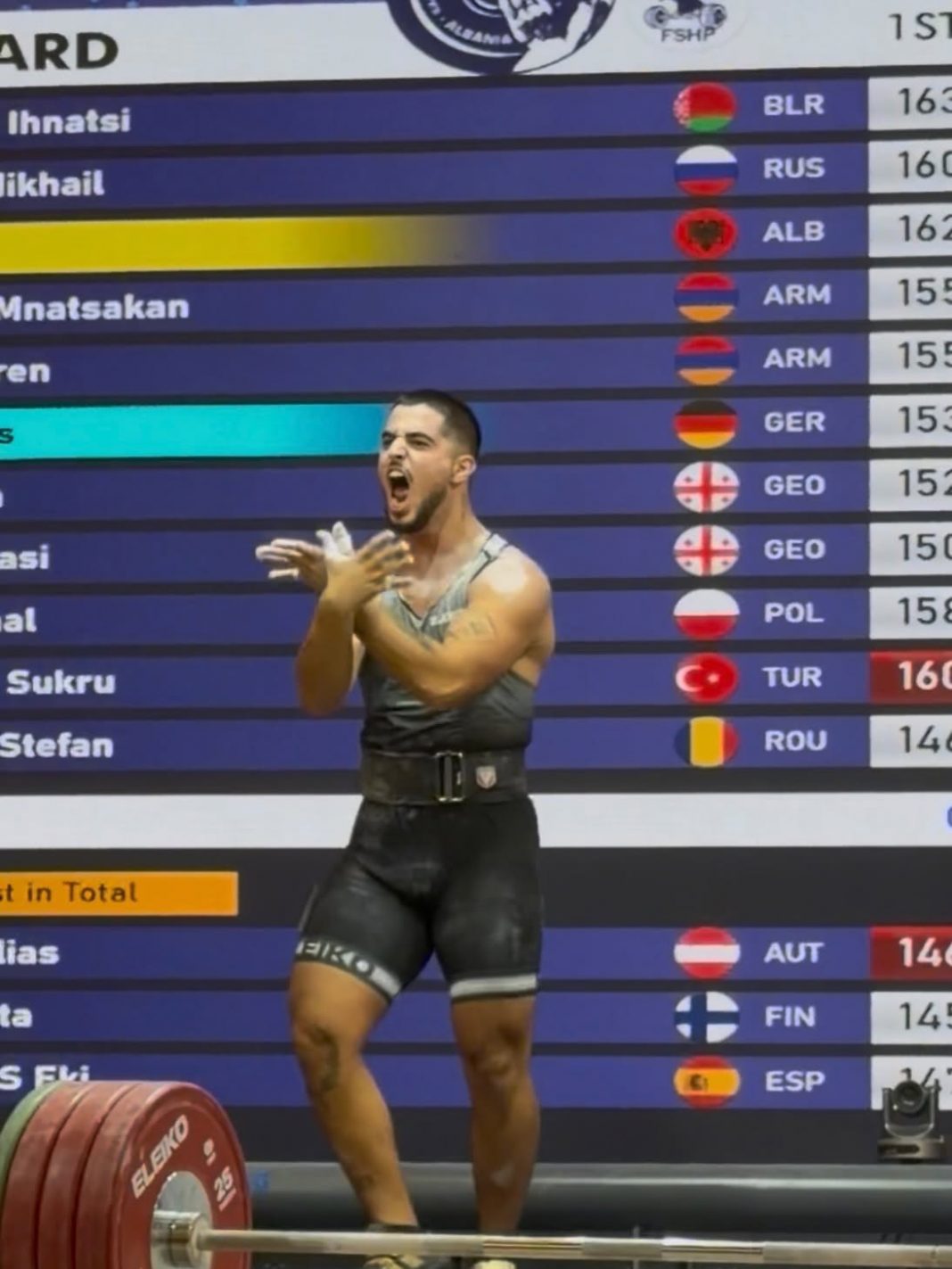 L’haltérophile Ertjan Kofsha est sacré champion d’Europe à l’arraché