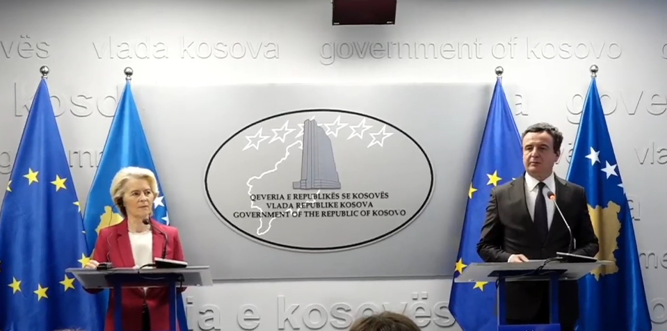 Kurti reçoit Ursula von der Leyen: Kosovo méritait le statut de pays candidat