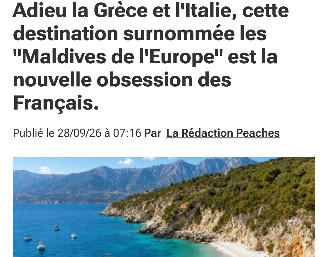 Peaches.fr: « Adieu la Grèce et l&rsquo;Italie, cette destination surnommée les « Maldives de l&rsquo;Europe » est la nouvelle obsession des Français »