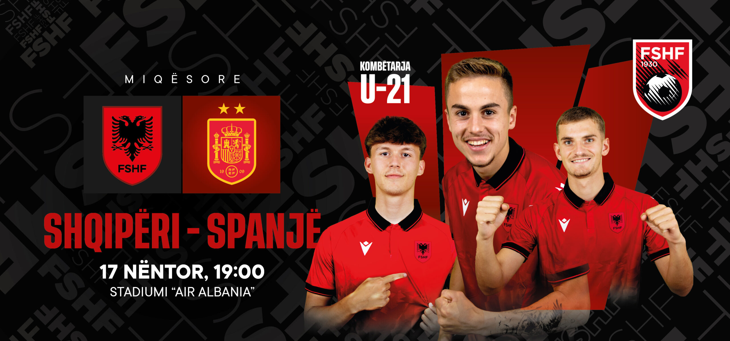 L&rsquo;équipe d&rsquo;Albanie des moins de 21 ans affrontera l&rsquo;Espagne en match amical le 17 novembre