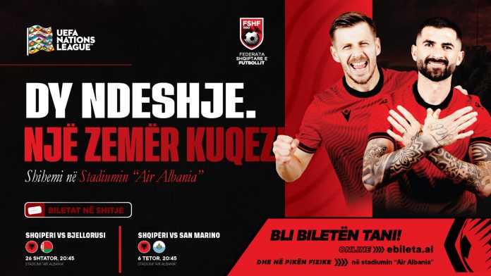 UEFA Nations League, vendita dei biglietti per le partite delle Nazionali allo stadio “Air Albania”