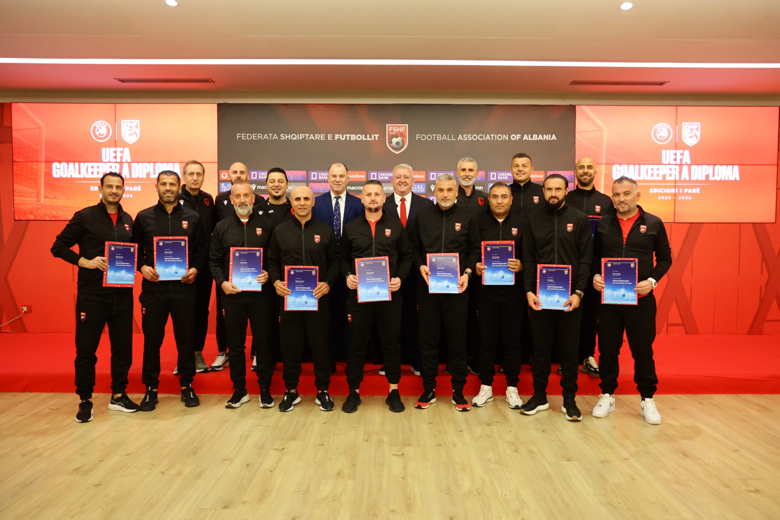 Il Presidente della Federazione calcistica, Duka: “Concluso il primo corso UEFA per portieri di livello A”