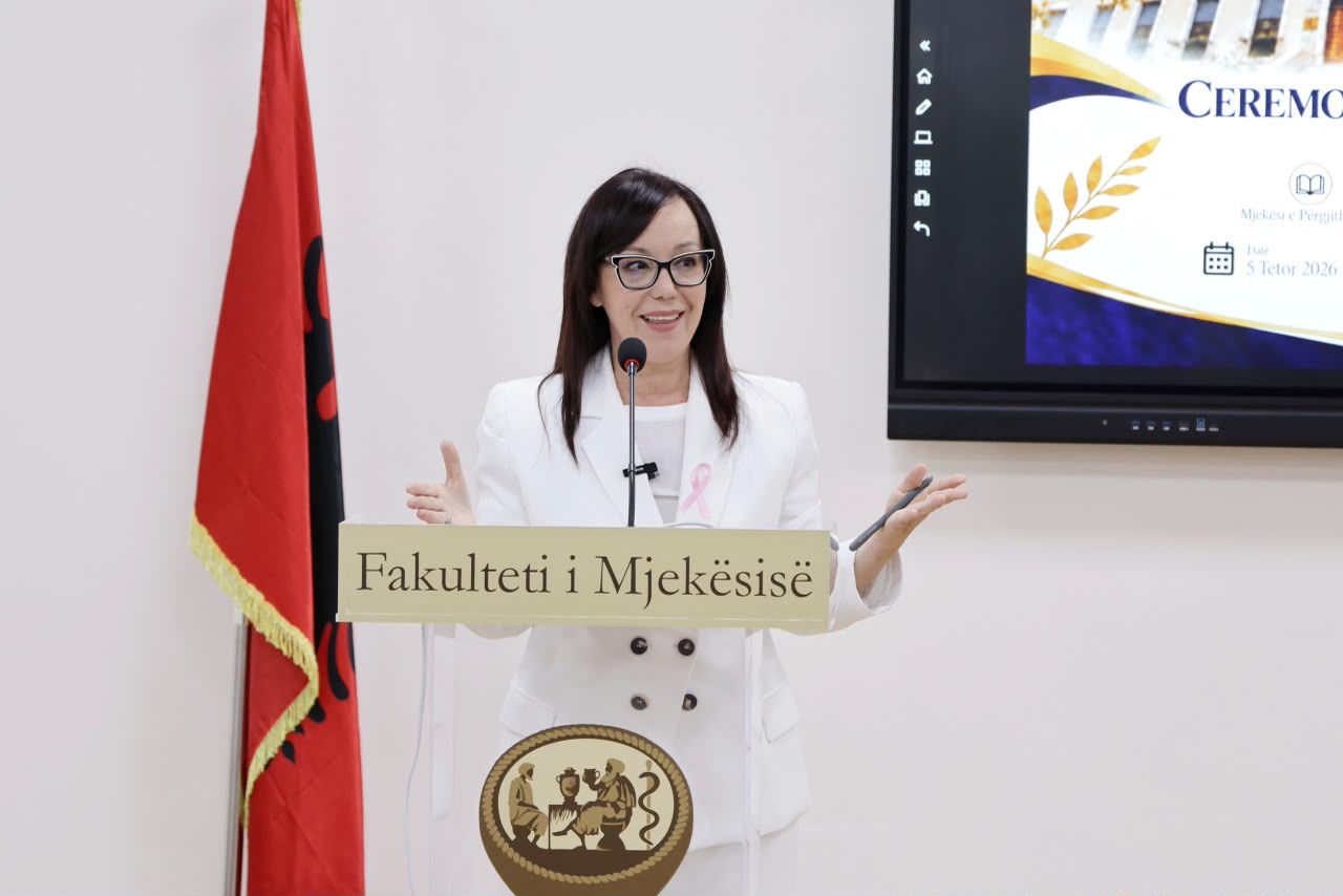 La Ministra Spahiu, messaggio di auguri agli studenti della Facoltà di Medicina