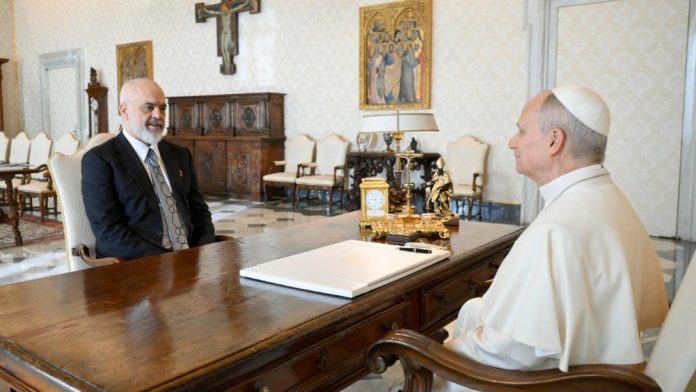 Papa XIV. Leo, Başbakan Rama’yı kabul etti