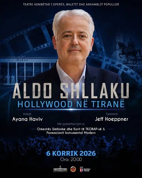 “Hollywood in Tirana” konseri bu akşam Ulusal Tiyatro’da gerçekleşiyor