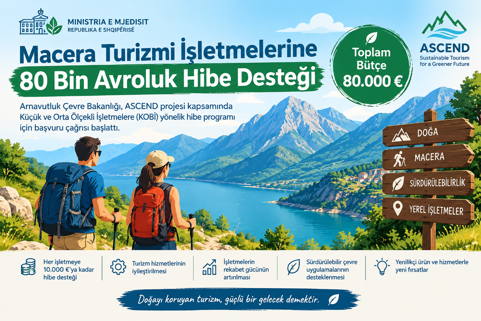 Arnavutluk’ta Macera Turizmi İşletmelerine hibe desteği