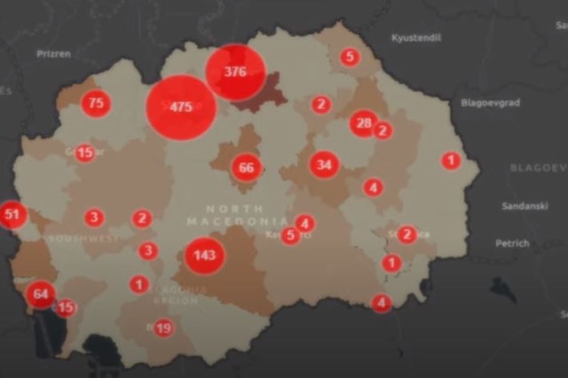 COVID-19 në Maqedoni/800 raste të reja, 20 persona humbën jetën