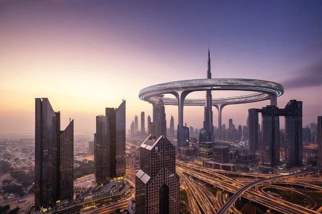 FOTO/ “Unazë” masive në hapësirë që rrethon ndërtesën më lartë në botë, projekti ambicioz në Dubai