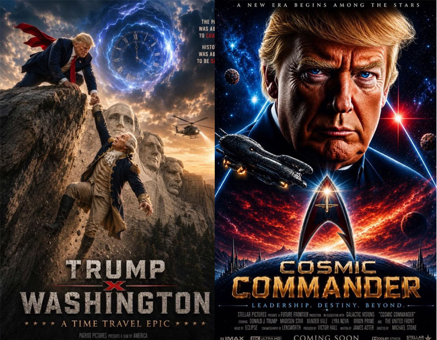 Trump publikon një seri imazhesh me Inteligjencë Artificiale, shpëton George Washington, sulmon Iranin dhe nënkupton rikandidim në 2028