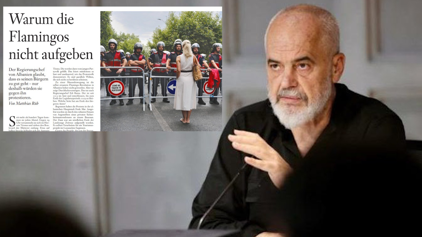 “Frankfurter Allgemeine Zeitung” për protestat në Tiranë: “Revolucioni i Flamingove” nuk u shndërrua në lëvizje masive