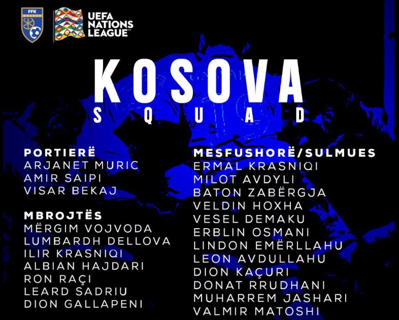 Trajneri Foda shpall listën e Kosovës! Tre emra të rinj, Osmani vendos të luajë për “Dardanët”