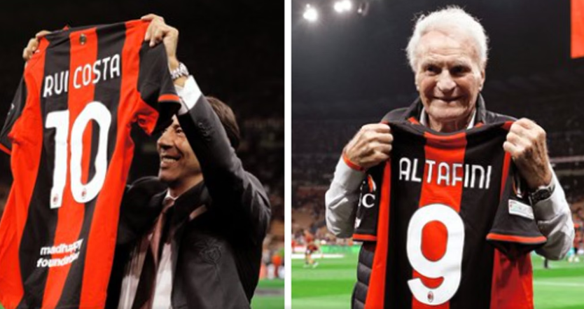 Milan, Rui Costa dhe Altafini nderohen para ndeshjes kundër Benfikës